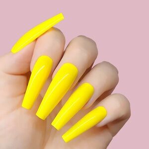 Vibrant Yellow Press-On Nails